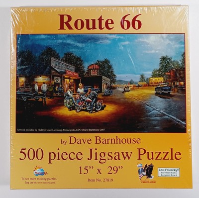 SunsOut 27819 Route 66 500 PC Jigsaw Puzzle Dave Barnhouse - NEW UNOPENED