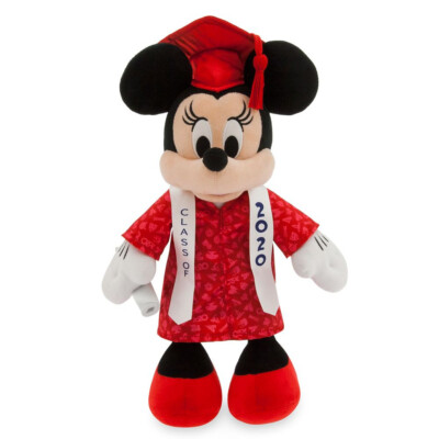 Disney Parks Minnie Mouse Graduation 11'' Plush Figure Doll Red Gown 2020 - NWT!