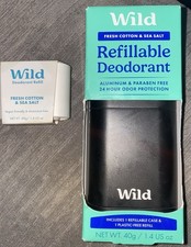 Wild fresh cotton and sea salt refillable deodorant 1.4 Ounce extra Refill