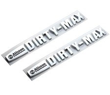 Pair Set Hood Emblem Badge Decals Fits For 14-16 Allison Dirty Max Duramax Pair Set Hood Emblem Badge Decals Fits For 14-16 Allison Dirty Max Duramax