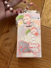 Authentic Labubu Big Into Energy Phone Charm Chain - Happiness Peach Popmart