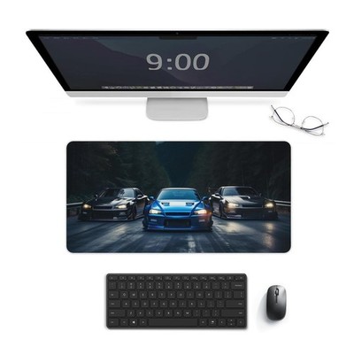 Sports Car Racing Gaming Pad R34 JDM Car Large Mousepad Cool Big Computer Des...