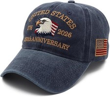 250 Anniversary USA Hat 250th Anniversary USA 1776-2026 Hat Eagle Patriotic