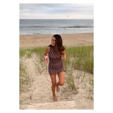 NEW Urban Outfitters Women's Austin Wavy Checkerboard Bodycon Mini Dress XS