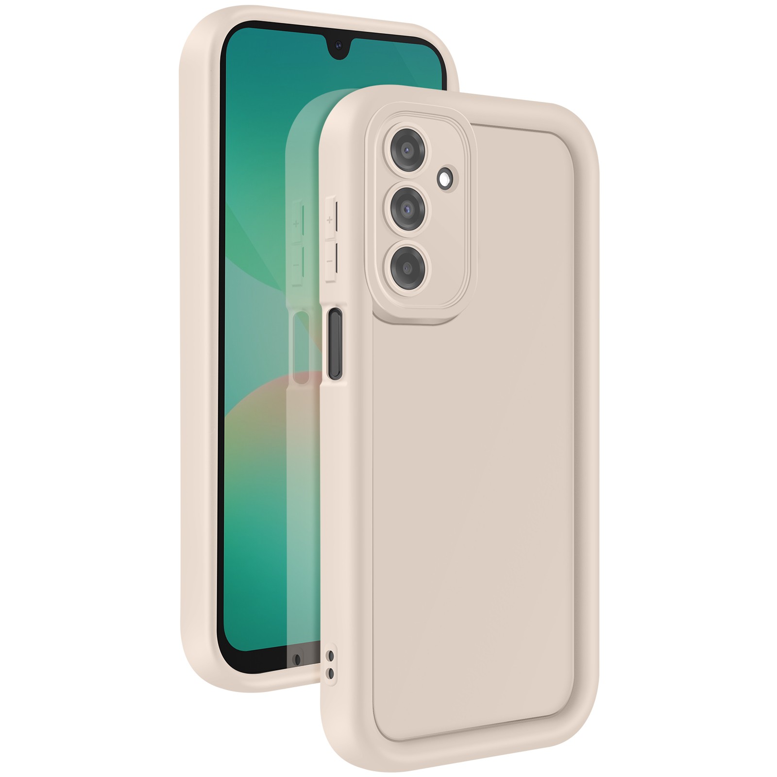 Coque protection écran Galaxy A26 Avizar silicone anti-chute beige