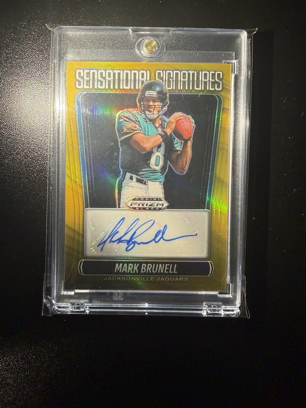 2025 Panini Prizm Black Mark Brunell Sensational Auto Gold SSP /10