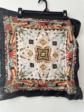 Vintage USA Southwestern Aztec Bandana Cotton Feather Western Biker