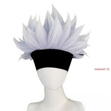 Anime Jujutsu Kaisen Gojo Satoru Cosplay Wig Upturned Version Cos Accessory New