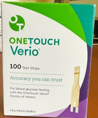 OneTouch Verio Glucose Blood Test Strips - 100 Count