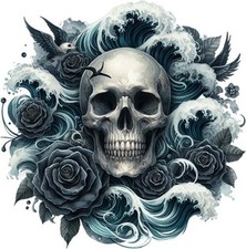 Halloween Gothic Skull Wall Art Bedroom Laptop Decor Vinyl Sticker Decal 6 Sizes