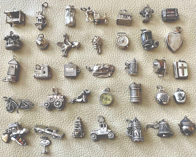 Vintage Sterling Silver MECHANICAL Charm Some England Choose