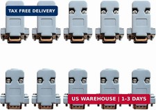 10 Pack DB9 Solder Connector Adapter Kit, RS232 Serial Adapter 9 Pin D-SUB 5-P