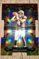 2023 Panini Select - Concourse Deshaun Watson #25 Red & Yellow Prizm Die-Cut