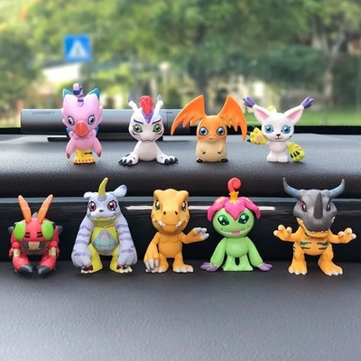 9Pcs Digimon Adventure Figure Set Agumon Gabumon Patamon Chibi Anime PVC Toy