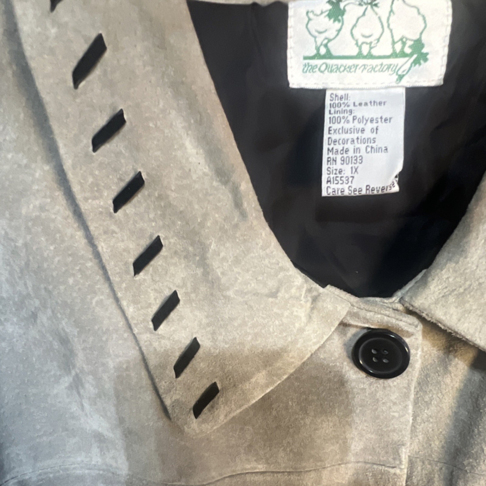 Quacker Factory Button Collared Embroidered Weste… - image 6