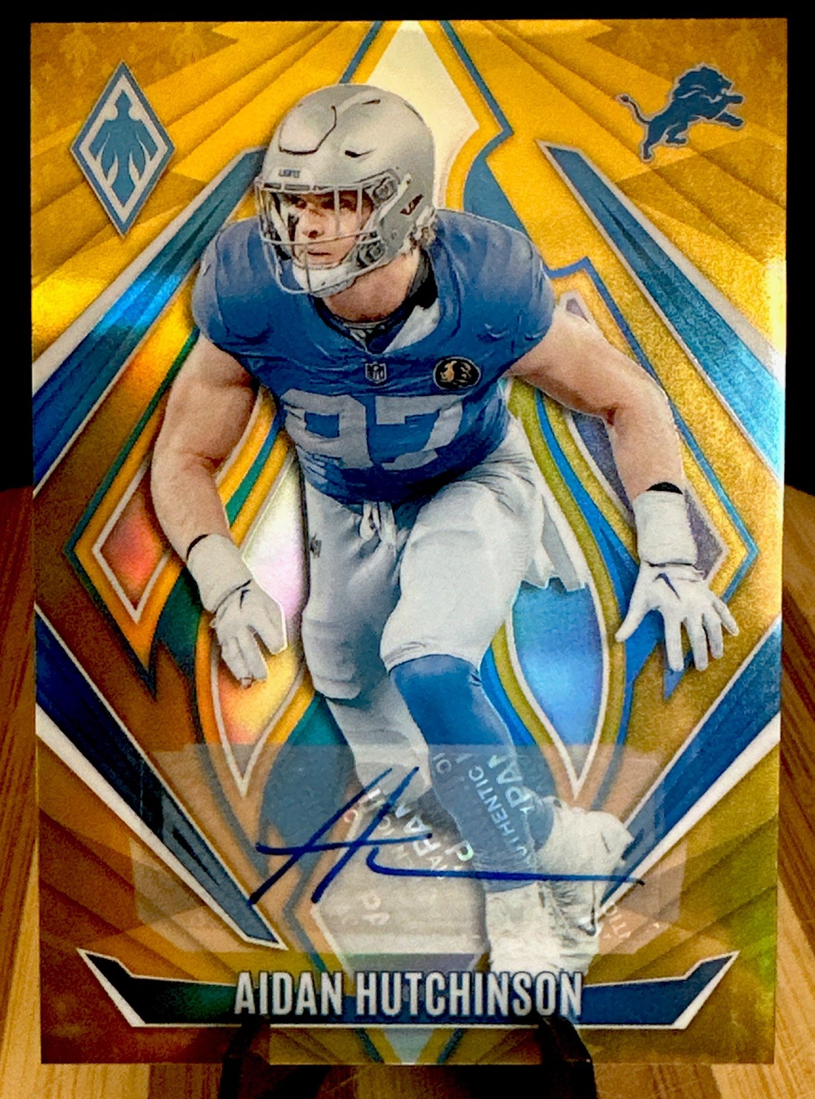 2024 Panini Phoenix Aidan Hutchinson #4 Gold Autograph /10 Detroit Lions