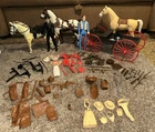Vtg Luis Marx Johnny West 80+ Pieces Horses Wagon Cobra Sam Accessories Lot