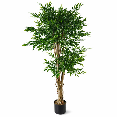 Künstlicher Baum Realistisch UV Groß Beständig Outdoor Schwarz 140cm (4,6ft) Premium