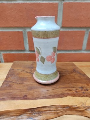 Vintage Jersey Keramik kleiner Krug Krug handbemalt Kirschbeere Design signiert CL