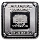 Geiger 5 Gram Bar  .999 Silver (No Assay/Loose) - (Random Serial Number)