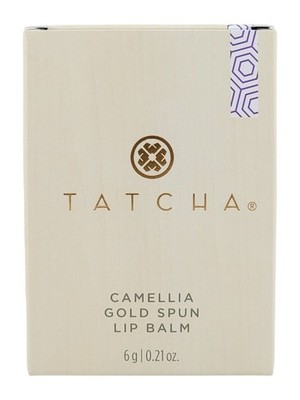 TATCHA CAMELIA Gold Spun Lip Balm Clear Full Size 0.21 FL.OZ NIB Fast Shipping