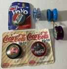 Lot of 6 Yo-Yo’s,  1  new Imperial Bottle Cap 2 new Coca-Cola DUNCAN + 3 others — photo 1