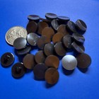 Lot Of 50 Vintage Black And Root Beer Shank Buttons — photo 3