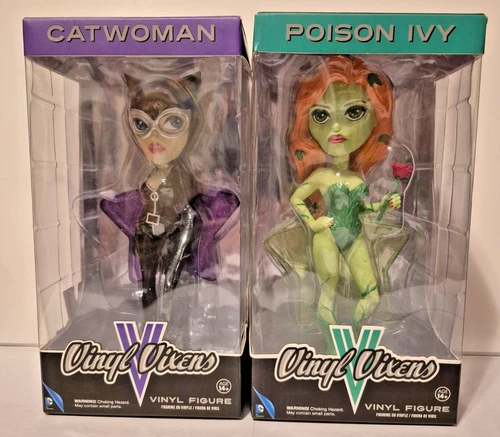 Funko Vinyl Vixens Lot Of 2 DC Universe Catwoman Poison Ivy 9” Tall Figure NIB