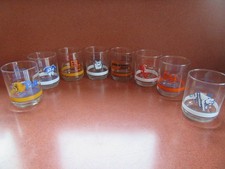 VINTAGE 1989 GETTY TEN YEARS OF BIG EAST BASKETBALL GLASSES - SET OF 8