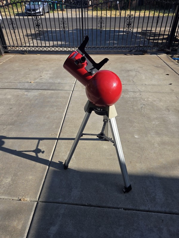 Vintage Edmund Scientific Astroscan 2001 Red Ball Reflector Telescope w/ Tripod 