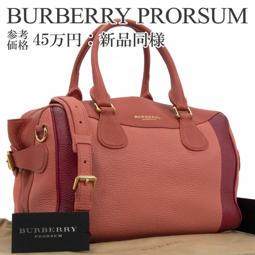 Burberry Prosum Shoulder Bag Handbag Women's 2015 Limited Pink Red Crossbody Bag