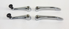 1939 Chevy Gmc Truck Chrome Inside Window Door Handle Set Black Knob Usa