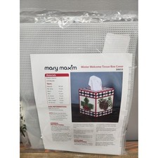 Mary Maxim Winter Tissue Box Cover Needlepoint Kit