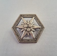 Vintage Abzeichen Gedenksteinweihe der Gebirgstruppe Valbert 1977 - Edelweiß