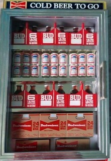 Budweiser Refrigerator Musical Coin Bank & Bottle Opener Vintage(Mfg By Enesco)