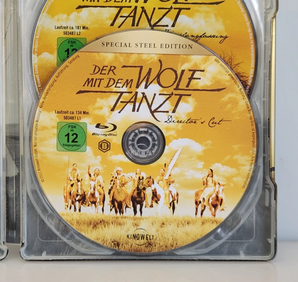 Dances with Wolves (1990) Blu-ray 2011 German Import Tanzt Region B SteelBook - Image 3 of 4