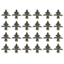 Joyangy 24Pcs Antique Brass Box Legs Feet, Corner Protectors for Wood Case, J...
