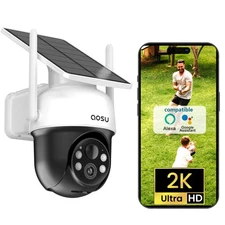 AOSU 3MP Security Camera Wireless Outdoor for Home Surveillance works with Alexa