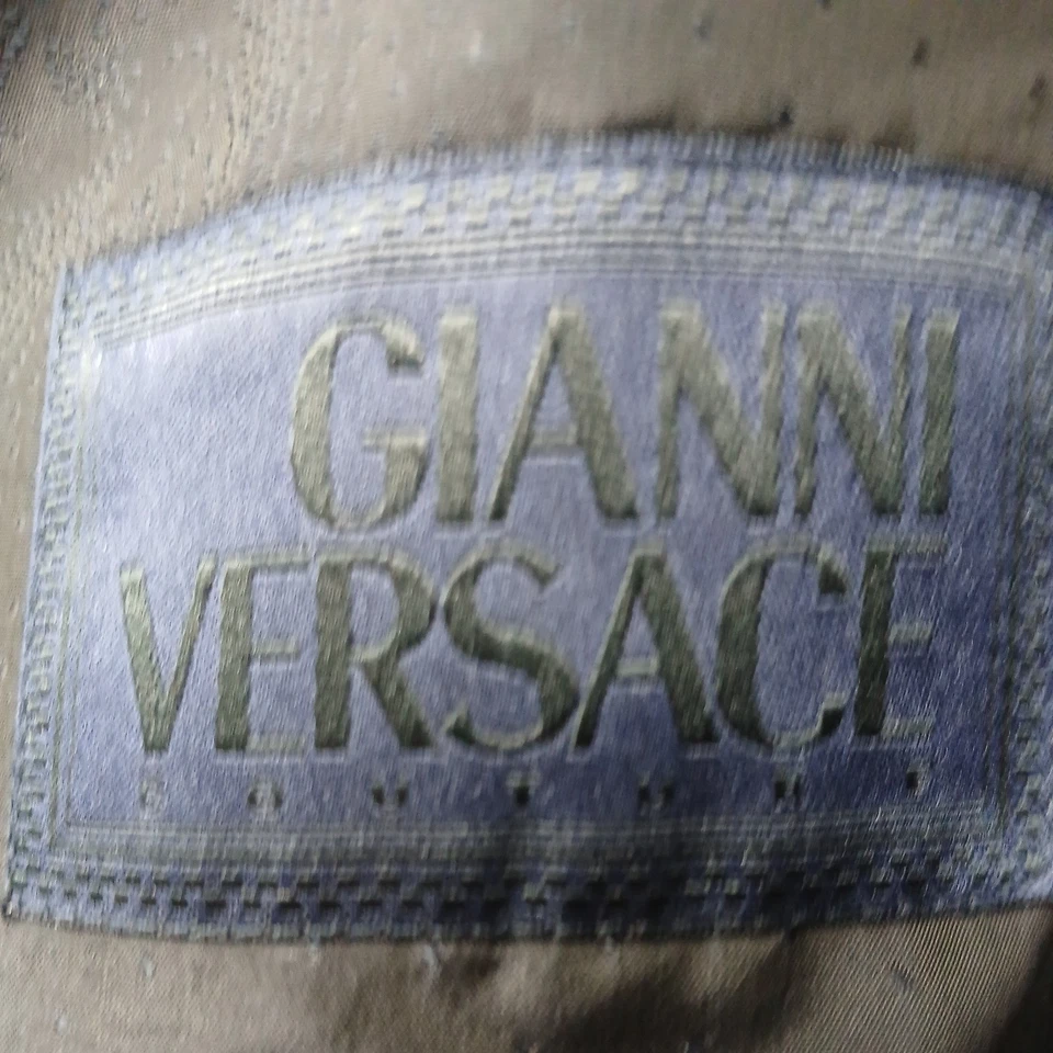 ¡NUEVO Abrigo Vintage Gianni Versace Doble Pecho! e 54 ¡Cachemira de la Marina de los Estados Unidos! Foto 3 de 4