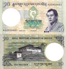 Bhutan 10 ngultrum 2013 P-29b UNC