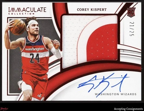2021-22 Immaculate Premium Red #66 Corey Kispert RPA ROOKIE PATCH AUTO 21/25
