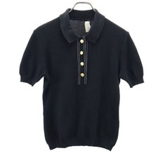 Used Salvatore Ferragamo Made in Italy Cotton Short sleeve half button sweat...
