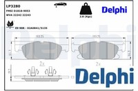 Delphi LP3280 Bremsbelagsatz FüR Scheibenbremse Bremsbelagsatz FüR Ford Usa