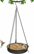 Metal Hanging Bird Feeder  Tray - Metal Mesh Platform, Birdfeeder Hanging Perfe