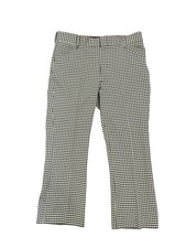 Vintage Men's Tan Black Houndstooth Plaid Straight Pants 36 waist
