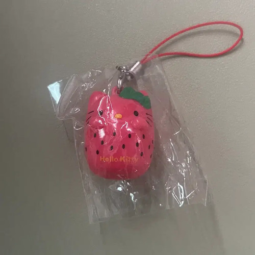 Hello Kitty Strawberry Keyring Strap Cute Decoration Official