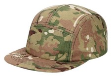 5 Panels Hat Basic Daily Wear Flat-Bill Cap 7 1/2-7 3/4 Camo/L Size