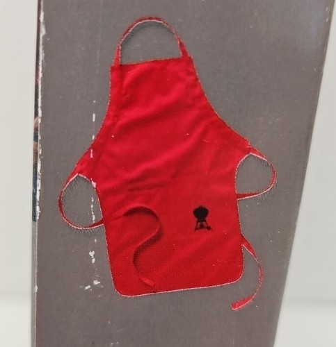 Weber Grill Style Apron New In Box #6476 Nos Red Cotton Black Embroidered Grill - Picture 4 of 4