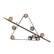 Deco 79 Metal Games Home Wall Decor Pool Wall Sculpture, Wall Art 3" x 30" x ...