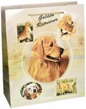 New Golden Retriever Pet Dog One Single Gift Bag By Ruth Maystead - 11 x 9 x 4"